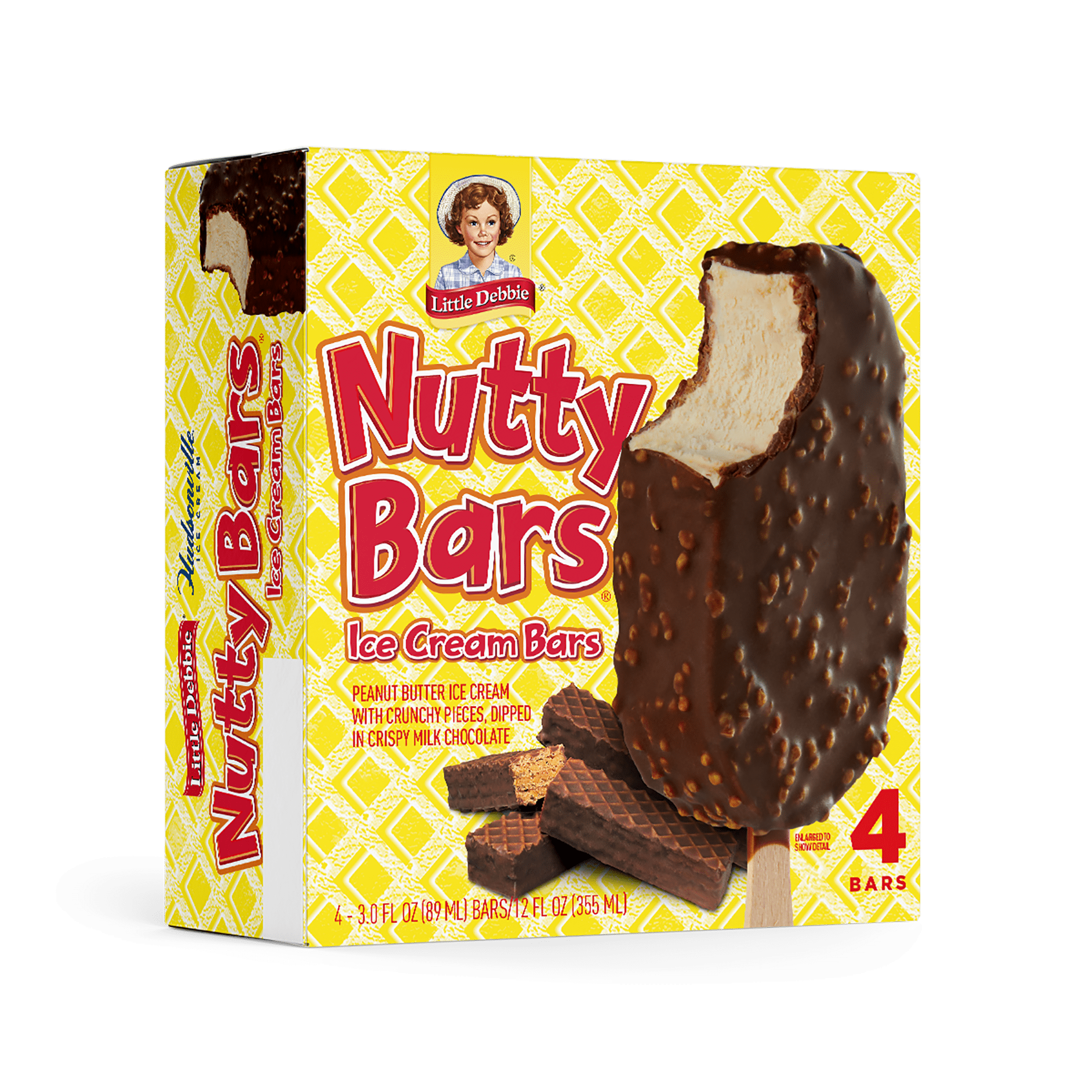 Little Debbie Nutty Bars 아이스크림 바, 12 액량 온스, 4개